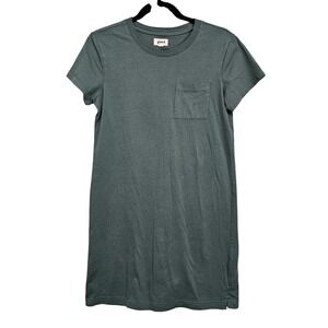 Pact S T-Shirt Dress Green Organic Cotton Mini Sustainable Casual Minimalist Eco